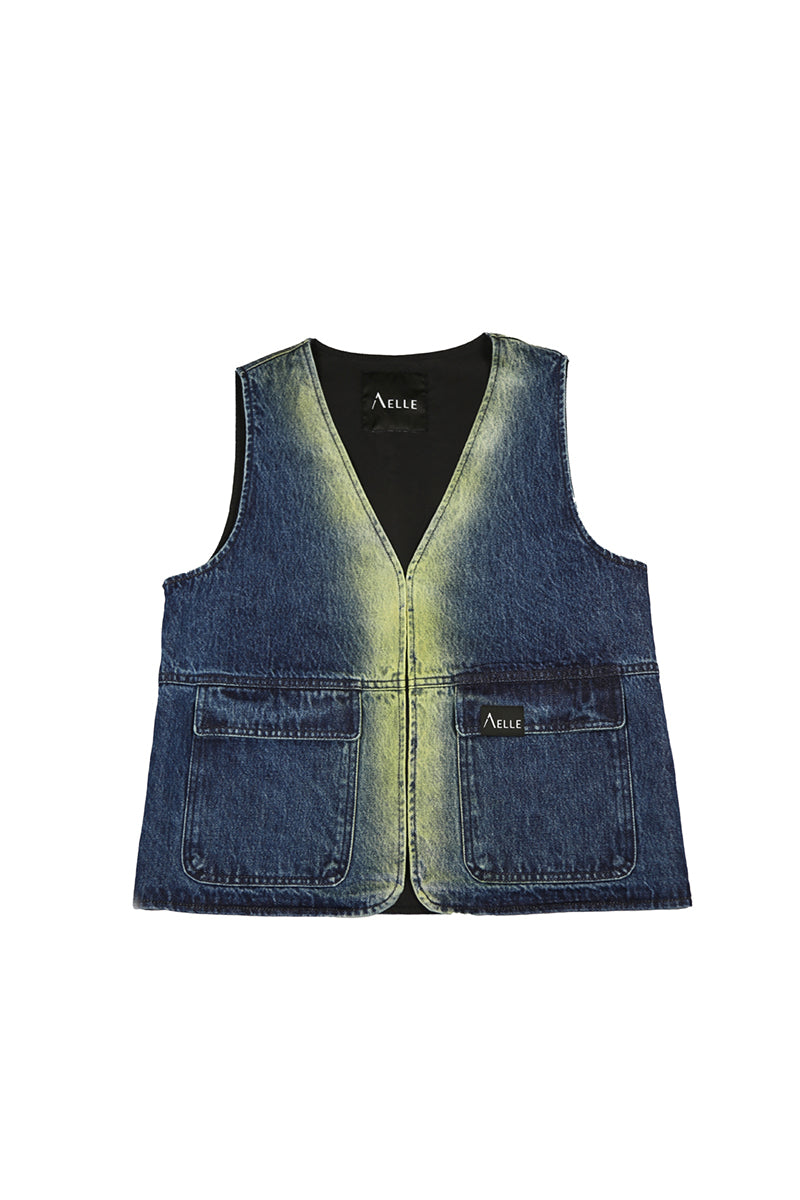 GILET DENIM TIE DYE