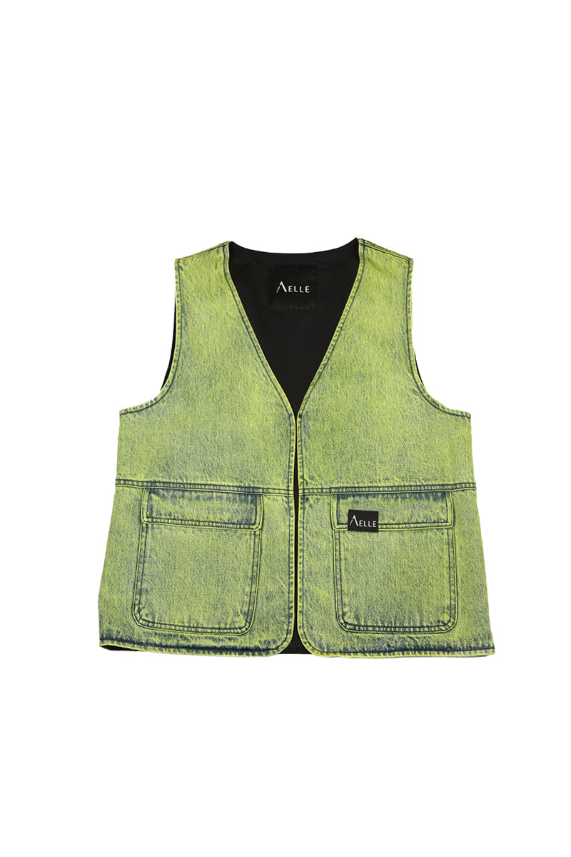 GILET DENIM VERDE