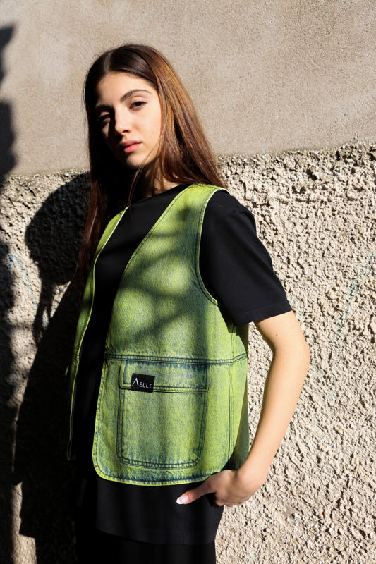 GILET DENIM VERDE