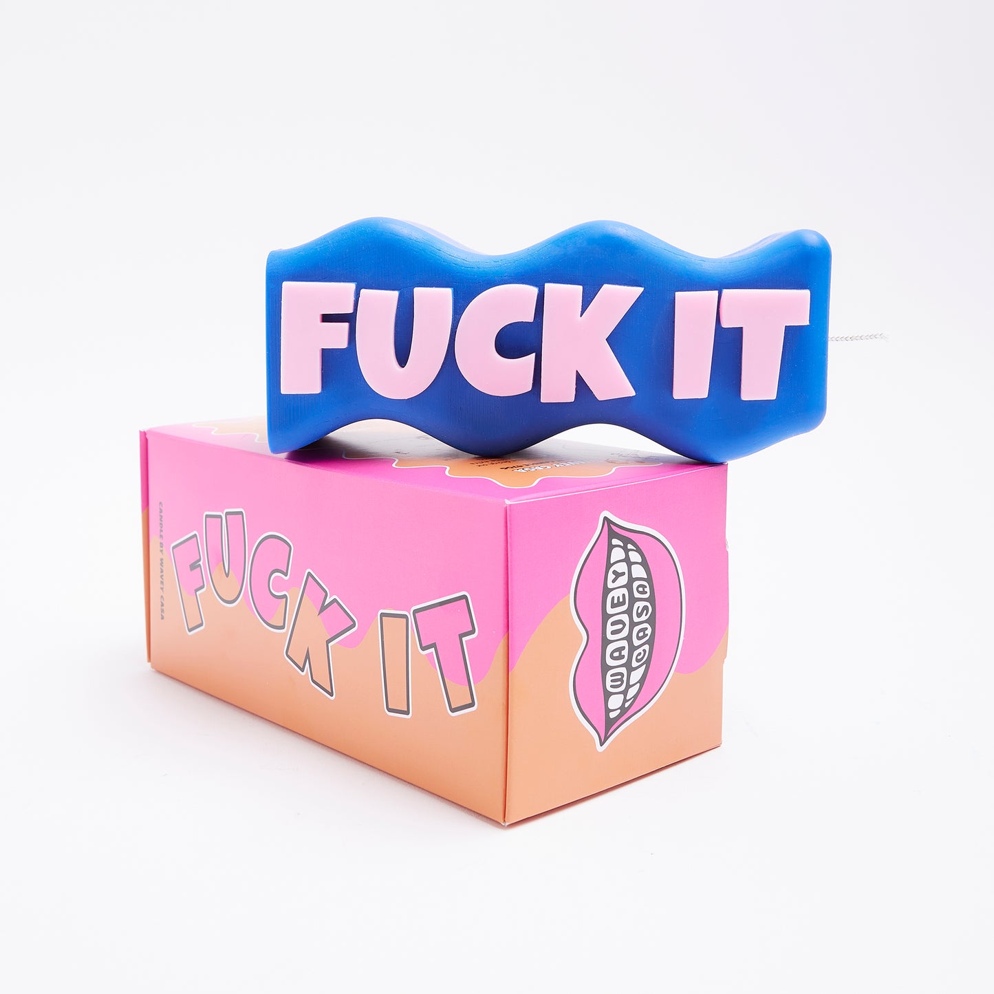 CANDLE "FUCK IT" BLUE/PINK