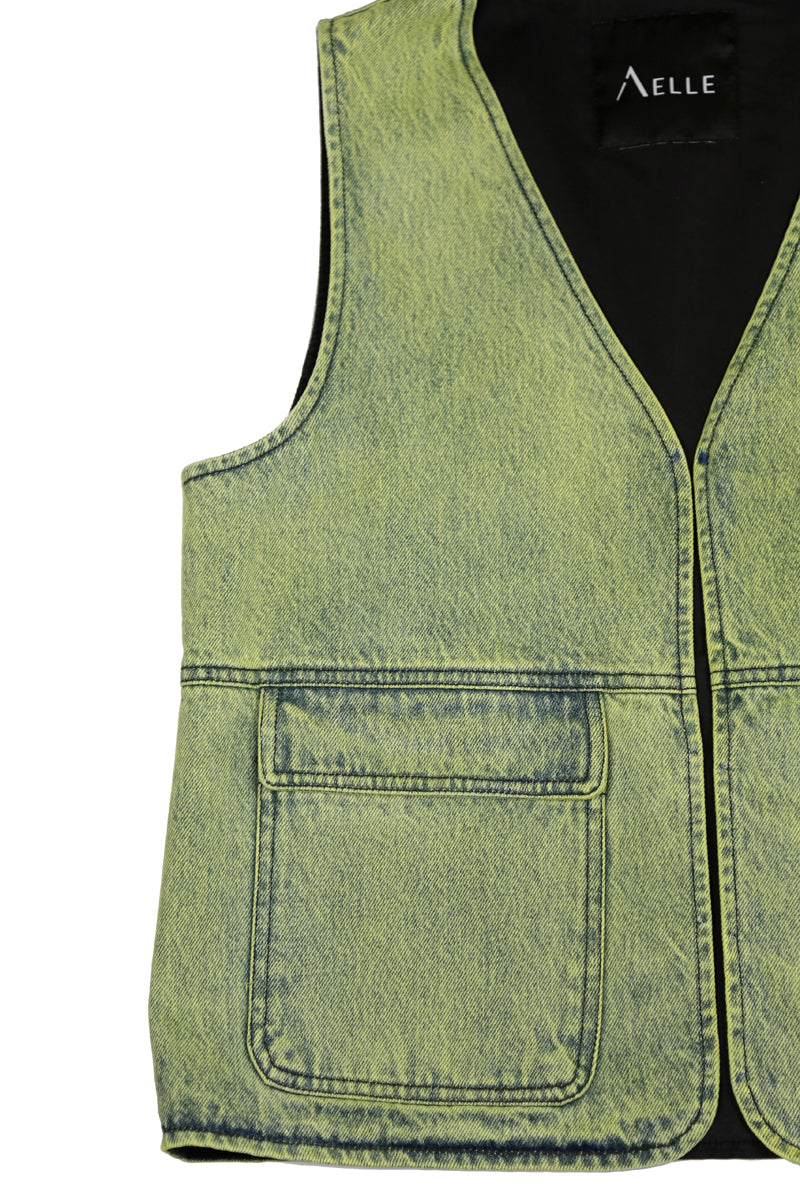 GILET DENIM VERDE