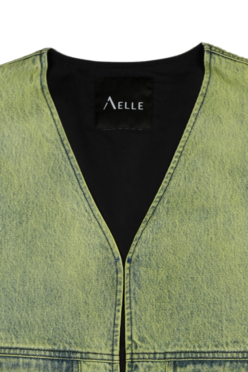 GILET DENIM VERDE