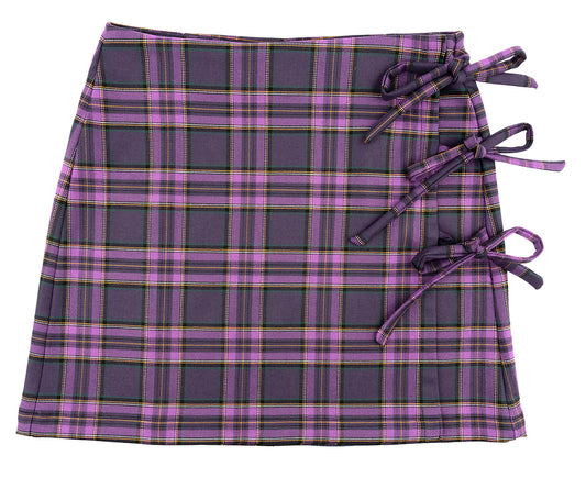 SKIRT CHECK PURPLE